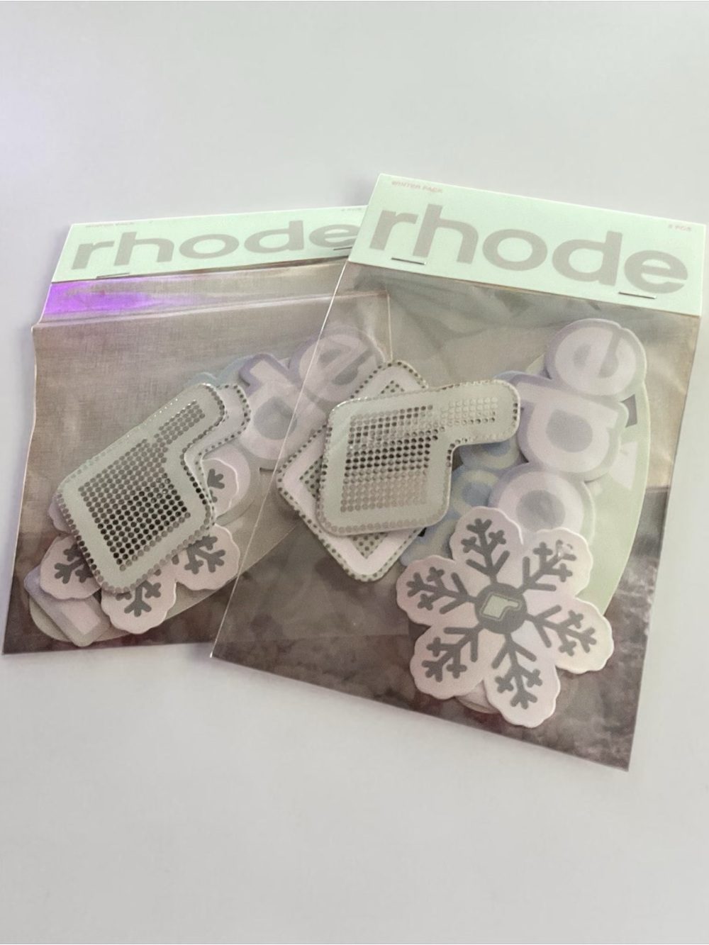 RHODE Pastel Mint & Silver Accent Sticker Pack - Set of 2 ✨ Limited Edition